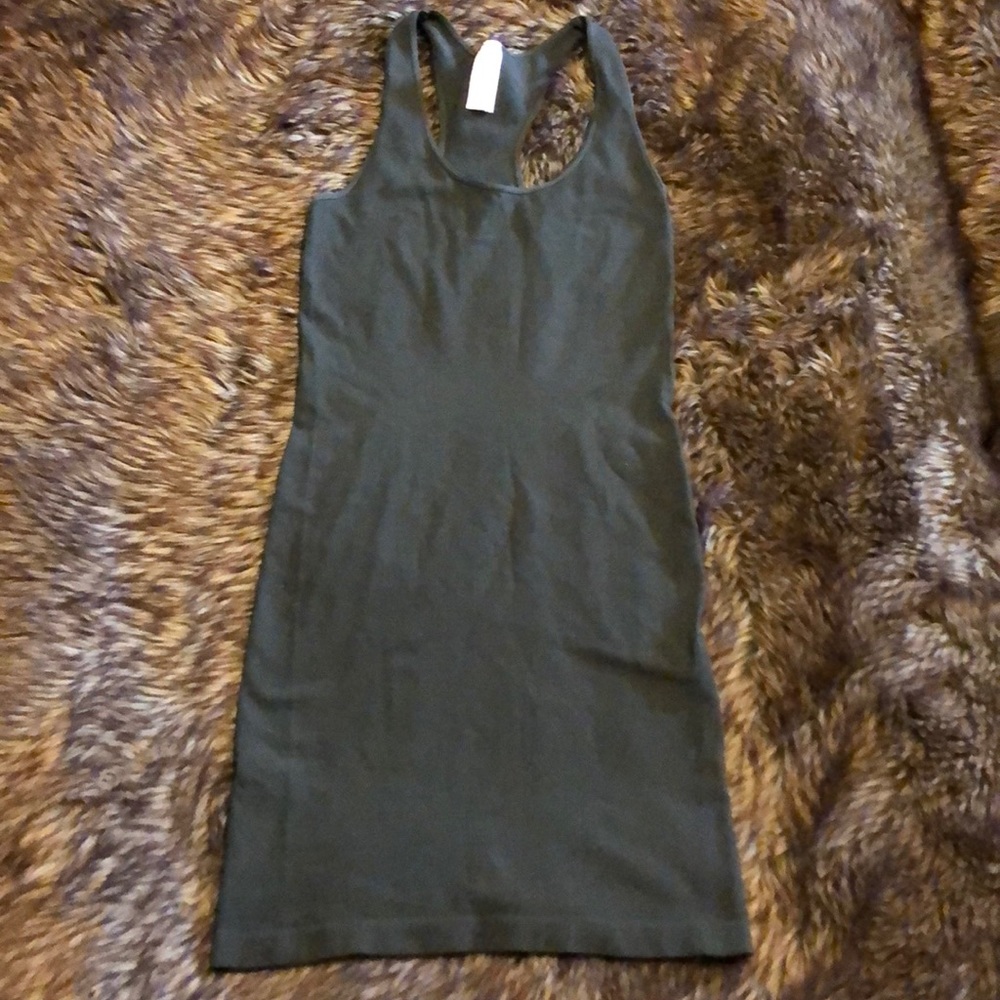 Tight Olive Tank Dress